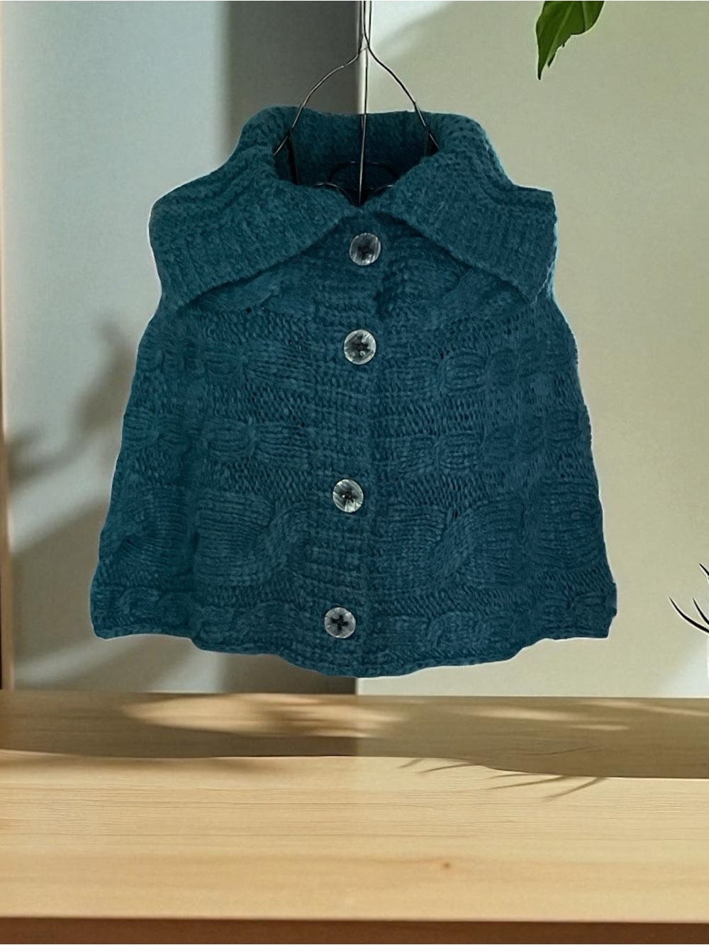 💖 Berretti Italian Button Front Knit Capelet 💖